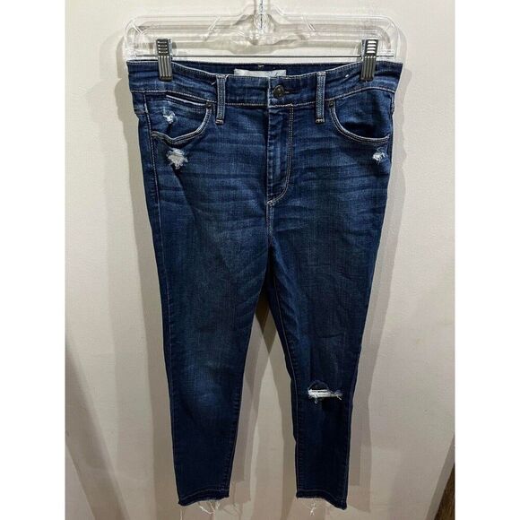 Abercrombie Fitch Jeans Womens 4R Skinny Ankle Blue Mid Rise Festival Denim - Picture 1 of 8
